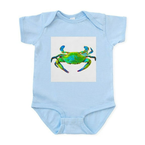 CafePress - Neon Blue Crab Infant Bodysuit - Baby Light Bodysuit, Size Newborn - 24 Months