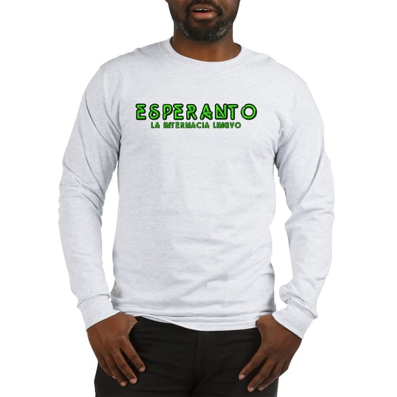 CafePress - Neon Esperanto Long Sleeve T Shirt - Unisex Cotton Long Sleeve T-Shirt