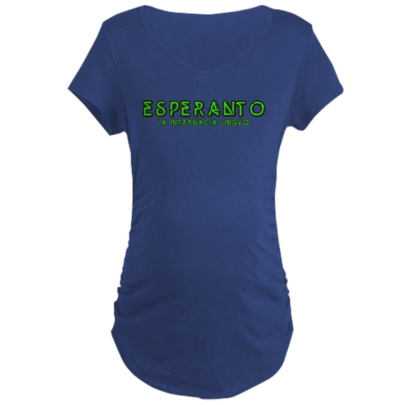 CafePress - Neon Esperanto Maternity Dark T Shirt - Maternity Dark T-Shirt