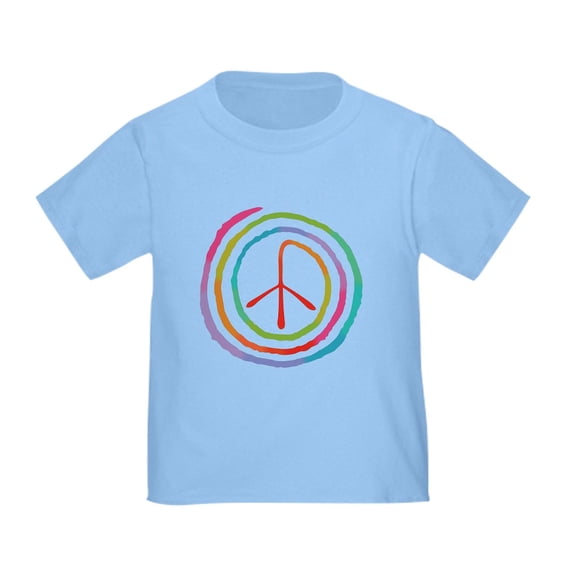 CafePress - Neon Spiral Peace Sign II Toddler T Shirt - Cute Toddler T-Shirt, 100% Cotton