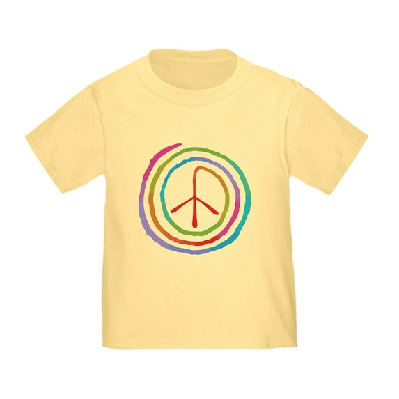 CafePress - Neon Spiral Peace Sign II Toddler T Shirt - Cute Toddler T-Shirt, 100% Cotton