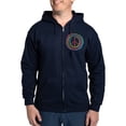 thumbnail image 1 of CafePress - Neon Spiral Peace Sign II Zip Hoodie (Dark) - Zip Hoodie, Classic Hooded Sweatshirt with Metal Zipper, 1 of 4