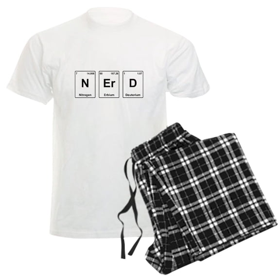 CafePress - Nerd Periodic Table Men's Light Pajamas - Men's Light Loose Fit Cotton Pajama Set