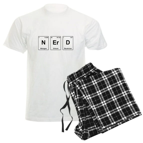 CafePress - Nerd Periodic Table Men's Light Pajamas - Men's Light Loose Fit Cotton Pajama Set