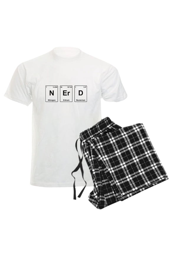 - Nerd Periodic Table Men's Light Pajamas - Men's Light Loose Fit Cotton Pajama Set