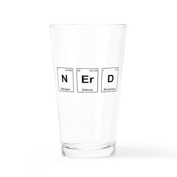 CafePress - Nerd Periodic Table - Pint Glass, Drinking Glass, 16 oz. CafePress