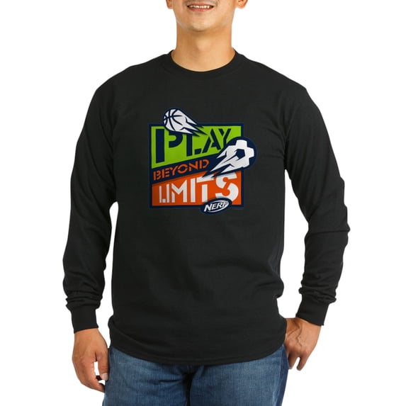 CafePress - Nerf Beyond Limits Long Sleeve T Shirt - Long Sleeve Dark T-Shirt