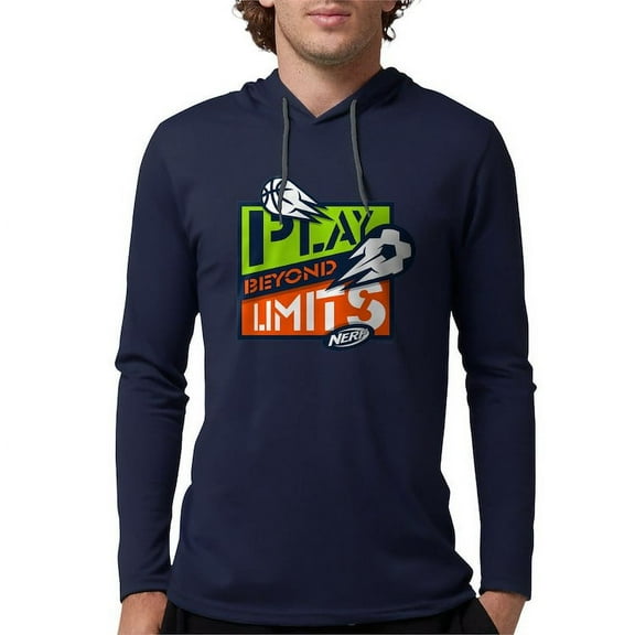 CafePress - Nerf Beyond Limits Long Sleeve T Shirt - Mens Hooded Shirt