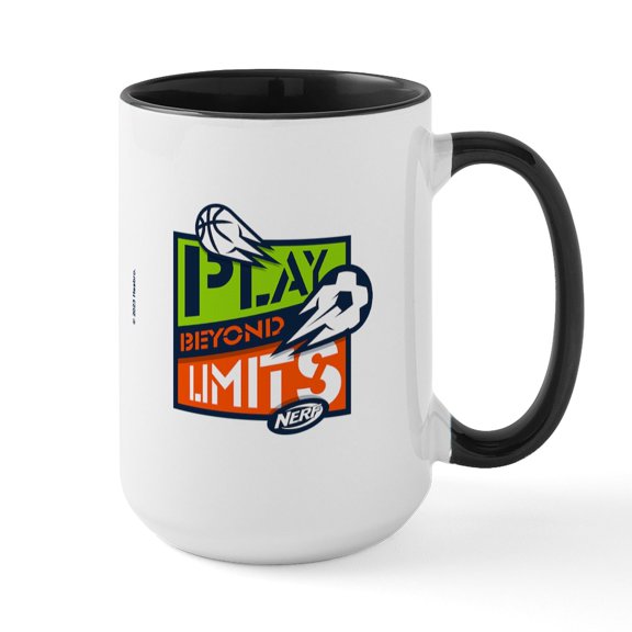 CafePress - Nerf Beyond Limits Mugs - 15 oz Ceramic Large White Novelty Mug