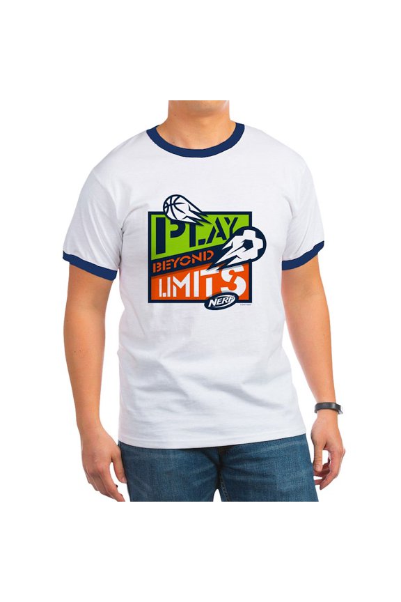 - Nerf Beyond Limits T Shirt - 100% Cotton Ringed T-Shirt