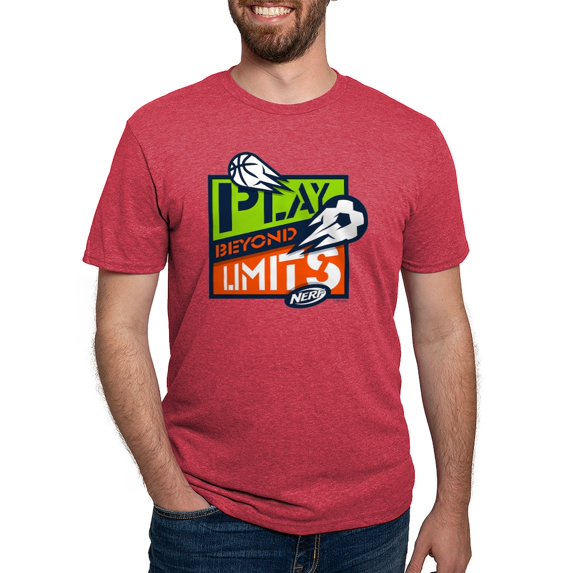 CafePress - Nerf Beyond Limits T Shirt - Mens Tri-blend T-Shirt
