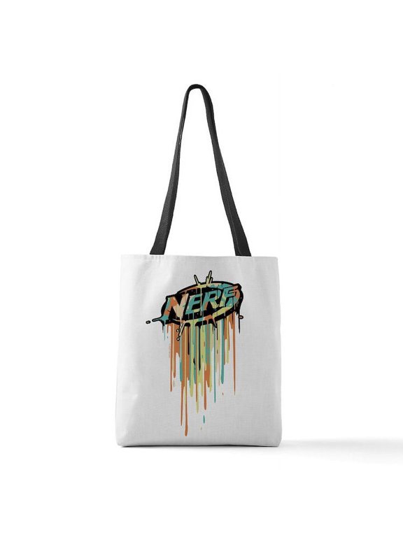 - Nerf Classic Melted Logo - Polyester Tote Bag 16"x16"