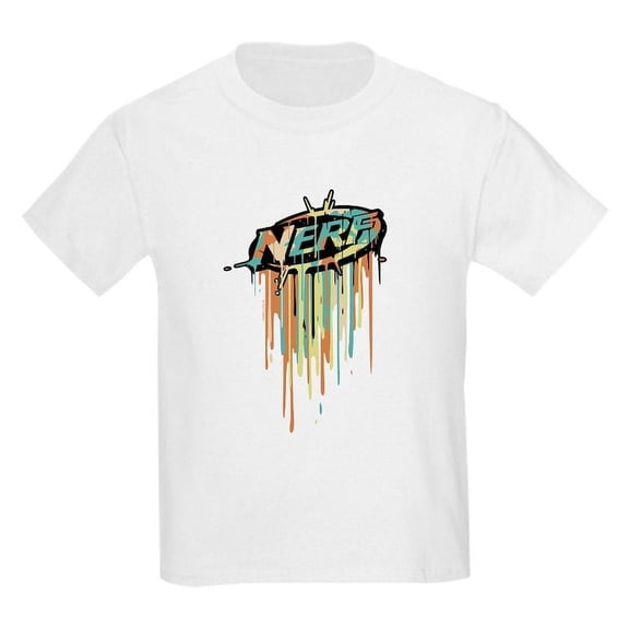 CafePress - Nerf Classic Melted Logo T Shirt - Light T-Shirt Kids XS-XL