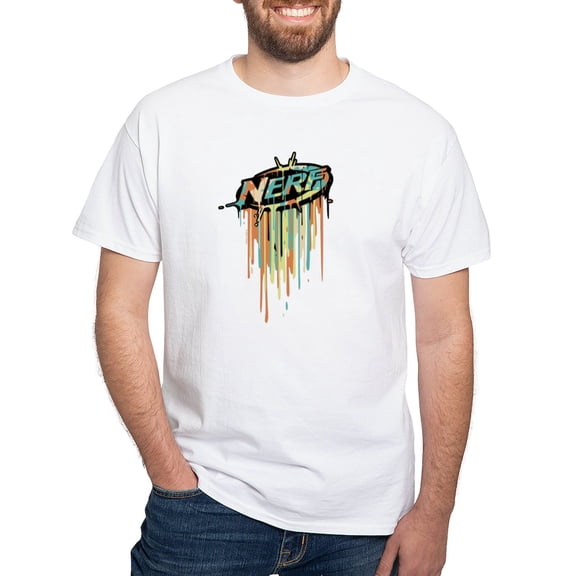 CafePress - Nerf Classic Melted Logo T Shirt - Men's Classic T-Shirts