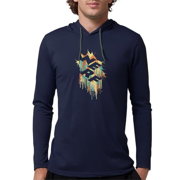 CafePress - Nerf Melted Camo Long Sleeve T Shirt - Mens Hooded Shirt