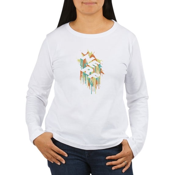 CafePress - Nerf Melted Camo Long Sleeve T Shirt - Women's Long Sleeve Graphic Casual T-Shirt