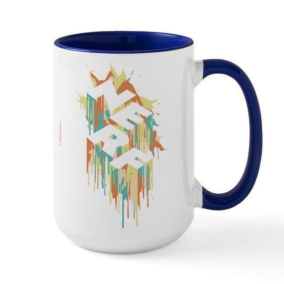 CafePress - Nerf Melted Camo Mugs - 15 oz Ceramic Large White Novelty Mug