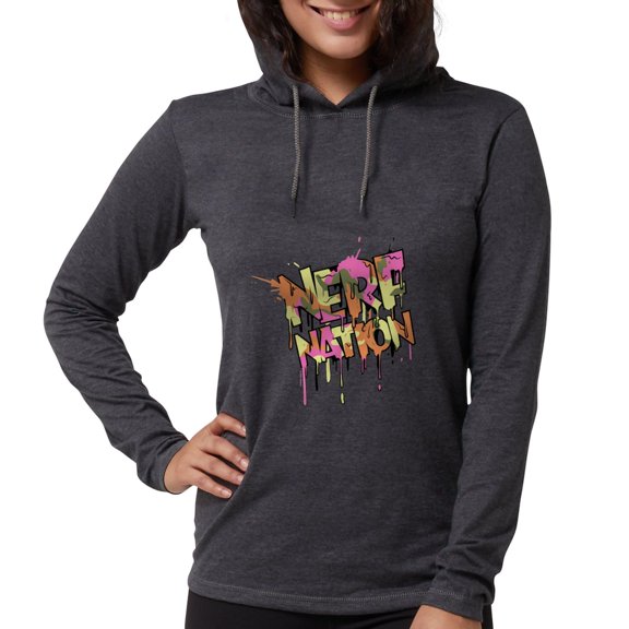 CafePress - Nerf Nation Long Sleeve T Shirt - Womens Hooded Shirt