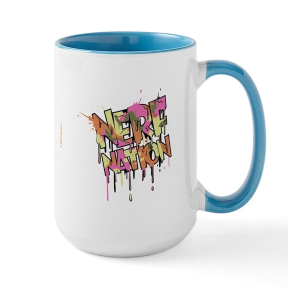 CafePress - Nerf Nation Mugs - 15 oz Ceramic Large White Novelty Mug