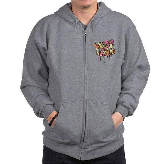 CafePress - Nerf Nation Sweatshirt - Zip Hoodie, Classic Hooded Sweatshirt with Metal Zipper