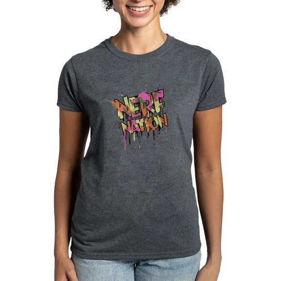 CafePress - Nerf Nation T Shirt - Women's Traditional Fit Dark T-Shirt