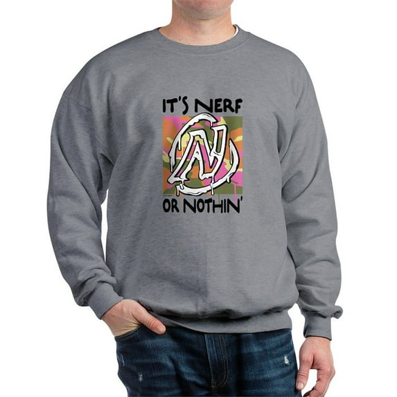CafePress - Nerf Or Nothin Camo Sweatshirt - Crew Neck Sweatshirt