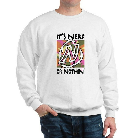CafePress - Nerf Or Nothin Camo Sweatshirt - Crew Neck Sweatshirt