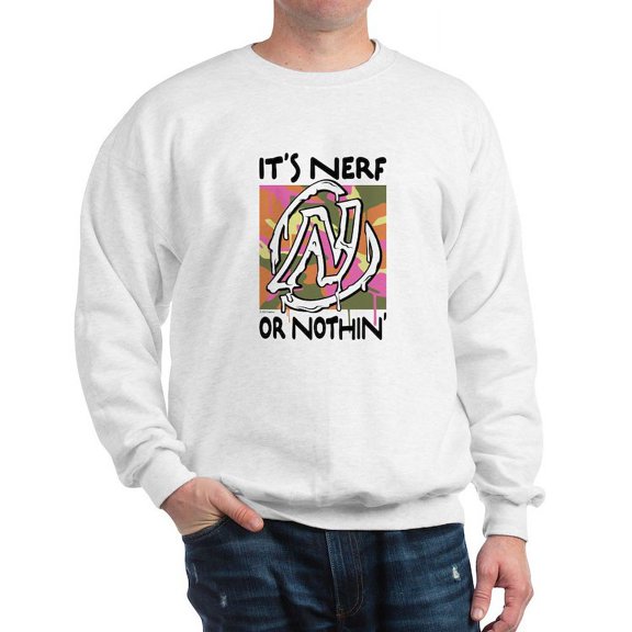 CafePress - Nerf Or Nothin Camo Sweatshirt - Crew Neck Sweatshirt