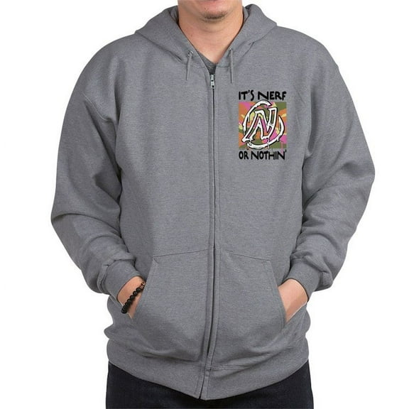CafePress - Nerf Or Nothin Camo Sweatshirt - Zip Hoodie, Classic Hooded Sweatshirt with Metal Zipper