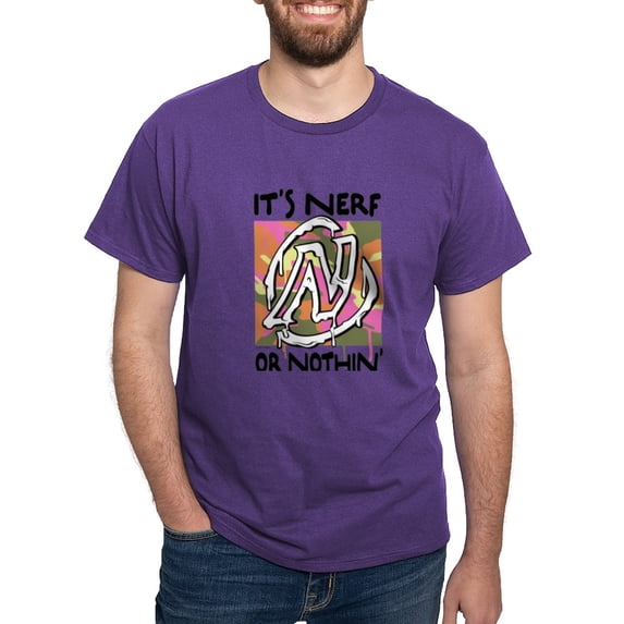 CafePress - Nerf Or Nothin Camo T Shirt - Men's Classic Graphic Cotton T-Shirt