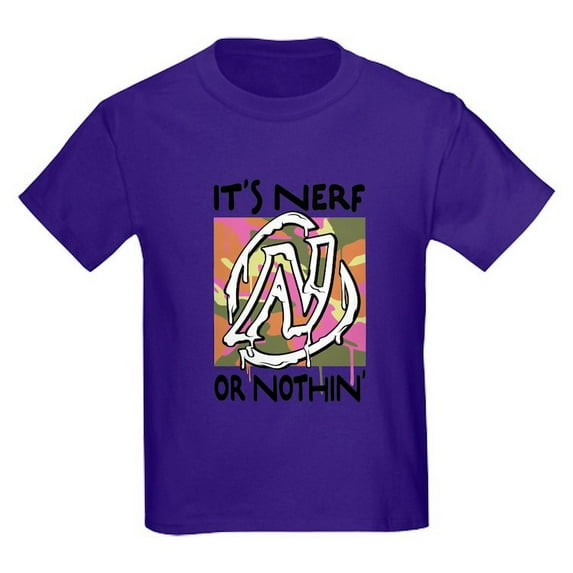 CafePress - Nerf Or Nothin Camo T Shirt - Dark T-Shirt Kids XS-XL