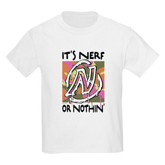 CafePress - Nerf Or Nothin Camo T Shirt - Light T-Shirt Kids XS-XL