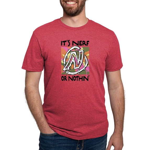 CafePress - Nerf Or Nothin Camo T Shirt - Mens Tri-blend T-Shirt