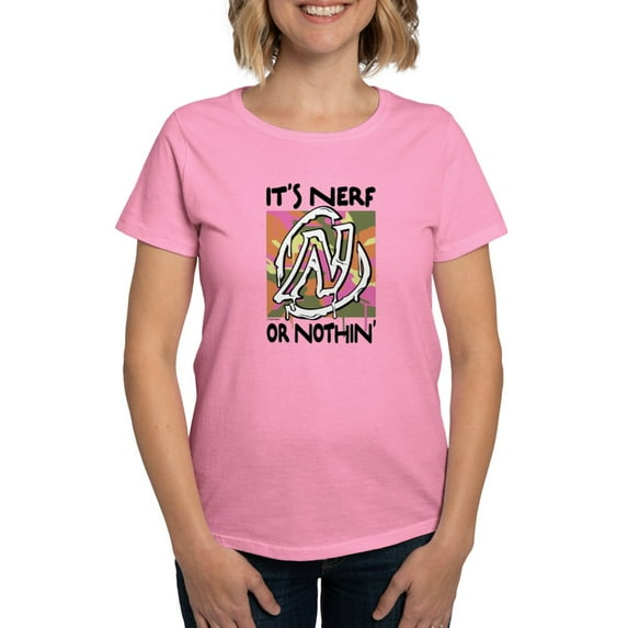 CafePress - Nerf Or Nothin Camo T Shirt - Women's Traditional Fit Dark T-Shirt
