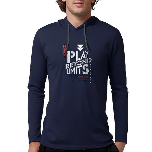 CafePress - Nerf Play Beyond Limits Long Sleeve T Shirt - Mens Hooded Shirt