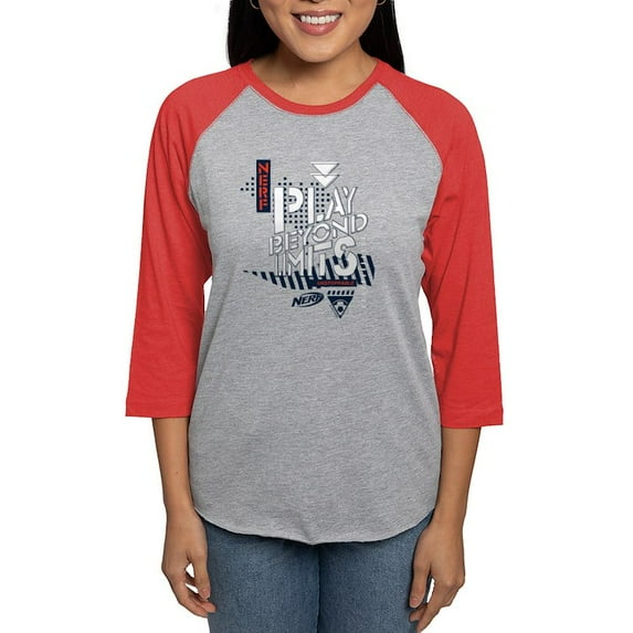 CafePress - Nerf Play Beyond Limits Long Sleeve T Shirt - Womens Baseball Tee