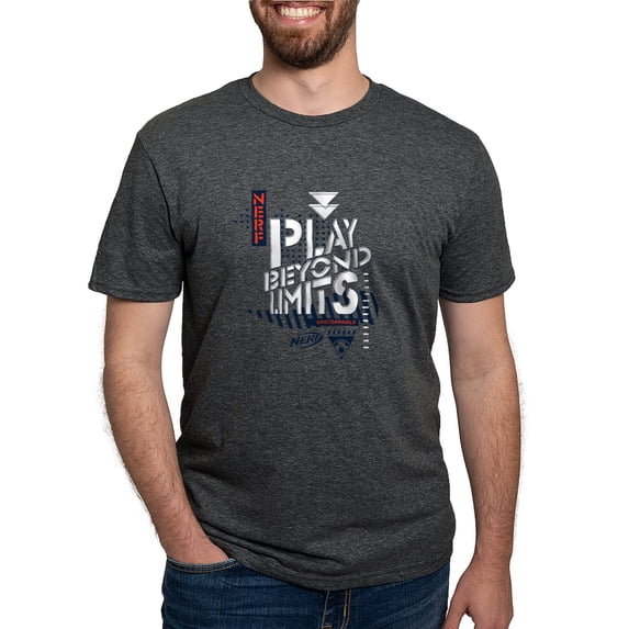 CafePress - Nerf Play Beyond Limits T Shirt - Mens Tri-blend T-Shirt