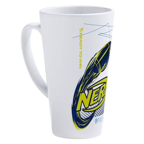 CafePress - Nerf Ready To Win - 17 Oz White Ceramic Latte Mug
