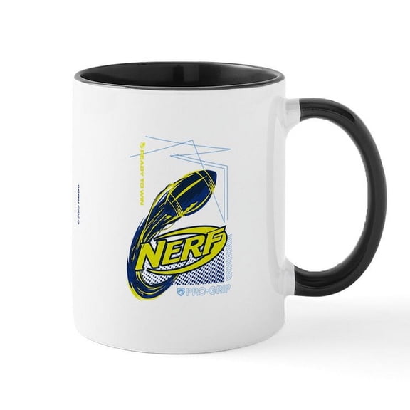 CafePress - Nerf Ready To Win Mugs - 11 oz Ceramic Mug - Novelty Coffee Tea Cup
