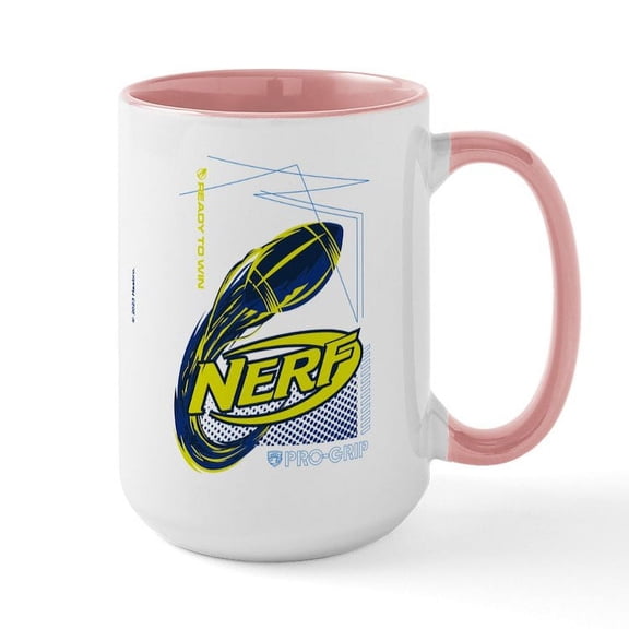 CafePress - Nerf Ready To Win Mugs - 15 oz Ceramic Large White Novelty Mug