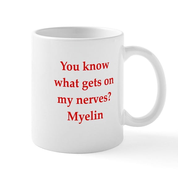 CafePress - Nerves Mug - 11 oz Ceramic Mug - Novelty Coffee Tea Cup
