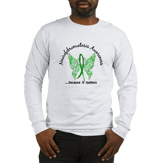 CafePress - Neurofibromatosis Butterfly 6. Long Sleeve T Shirt - Unisex Cotton Long Sleeve T-Shirt
