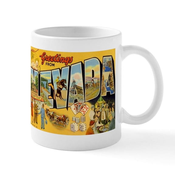 CafePress - Nevada NV Mug - 11 oz Ceramic Mug - Novelty Coffee Tea Cup