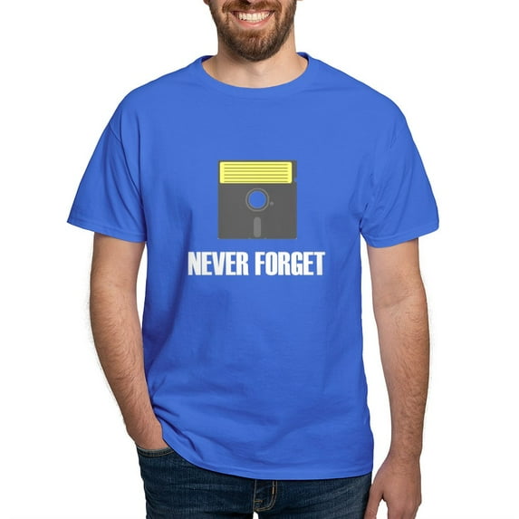 CafePress - Never Forget Floppy Disks Dark T Shirt - Men's Classic Graphic Cotton T-Shirt