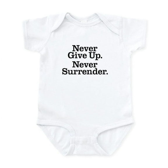 CafePress - Never Give Up Infant Bodysuit - Baby Light Bodysuit, Size Newborn - 24 Months