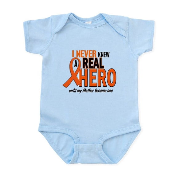 CafePress - Never Knew A Hero 2 ORANGE (Mother) Infant Bodysui - Baby Light Bodysuit, Size Newborn - 24 Months