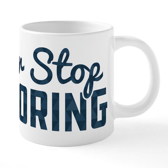 CafePress - Never Stop Exploring Patter - 20 Oz White Ceramic Mega Mug