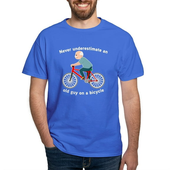 CafePress - Never Underestimate An Old Guy On A B Dark T Shirt - Men's Classic Graphic Cotton T-Shirt