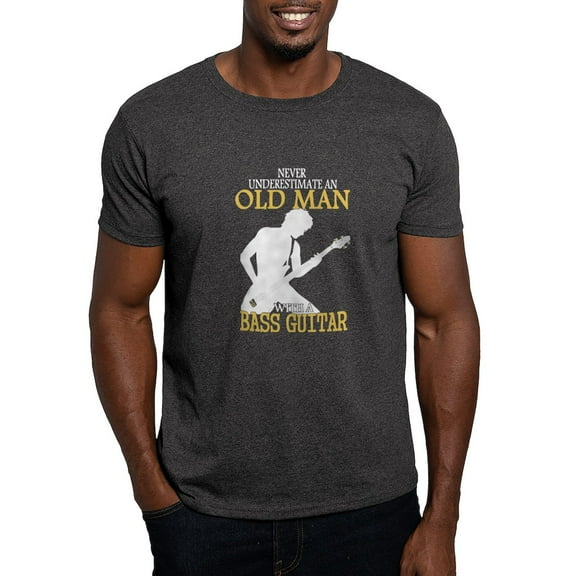 CafePress - Never Underestimate An Old Man With A Bass T Shirt - Men's Classic Graphic Cotton T-Shirt