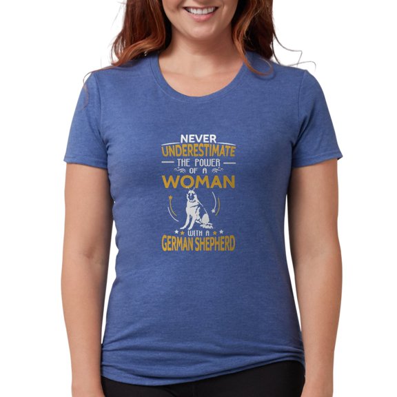 CafePress - Never Underestimate Woman With A German Sh T Shirt - Womens Tri-blend T-Shirt